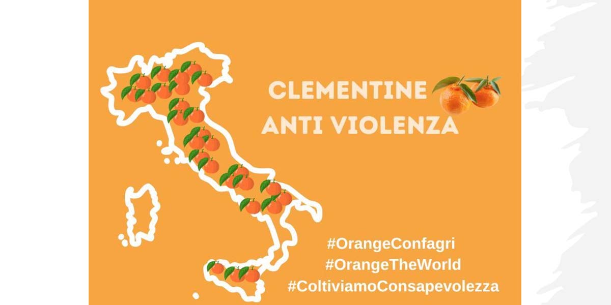 Le clementine di Confagricoltura si schierano contro la violenza sulle donne